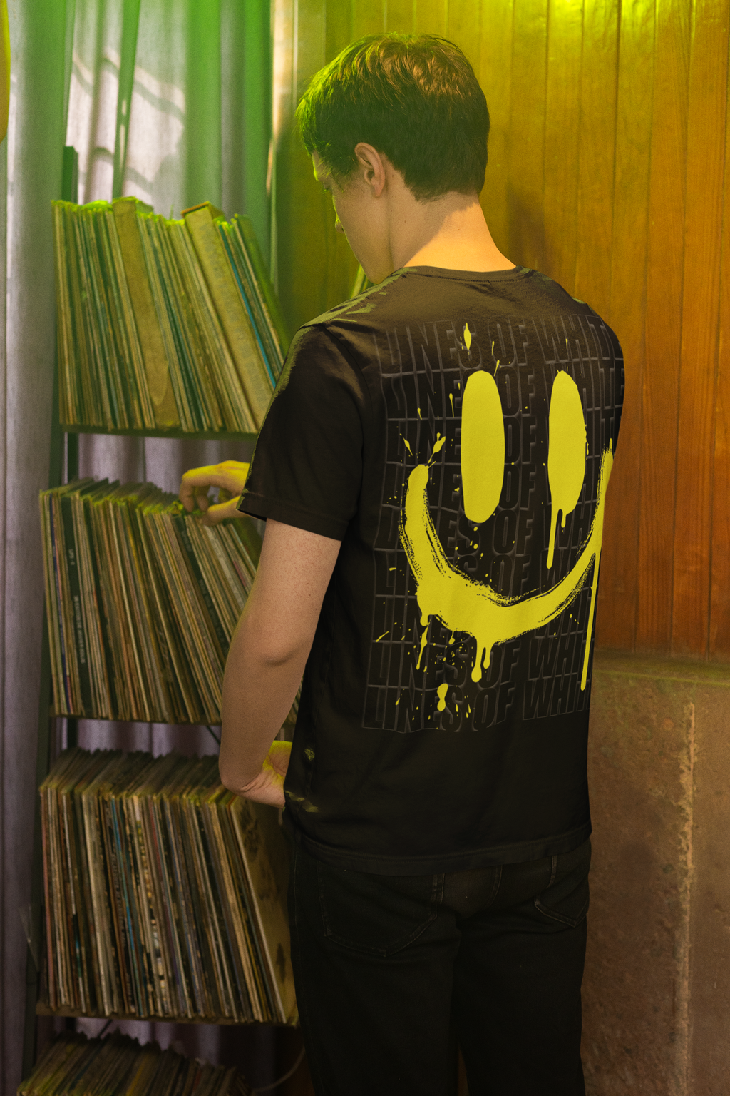 Neon Drip Smiley Tee Yellow