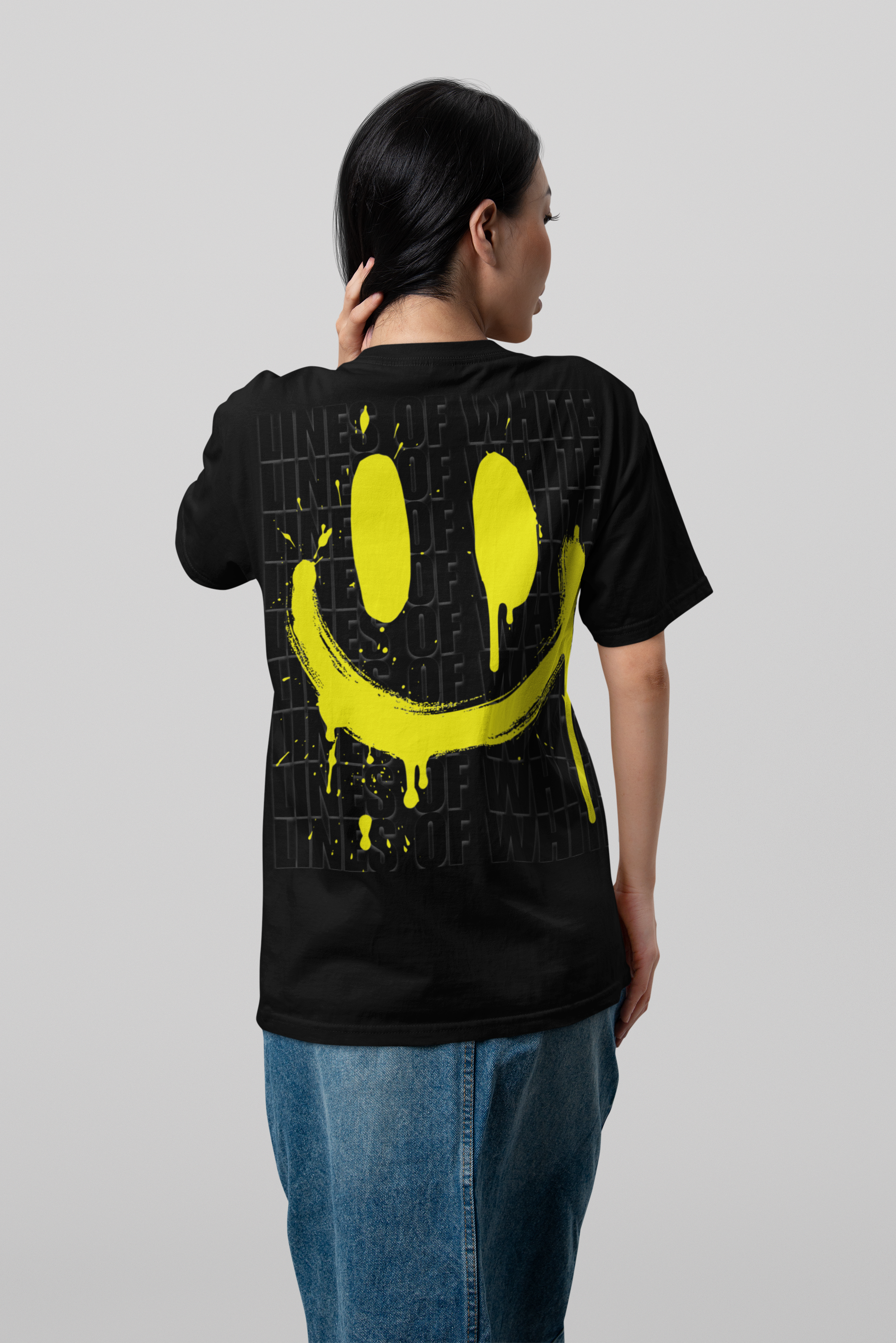 Neon Drip Smiley Tee Yellow