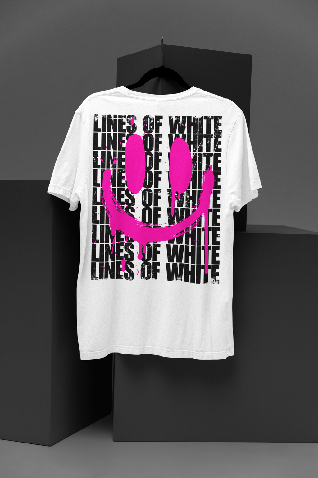 Acid Drip Smiley Tee Pink